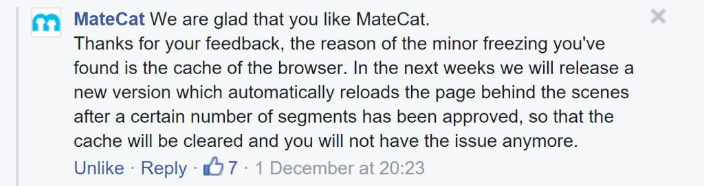 MateCat support