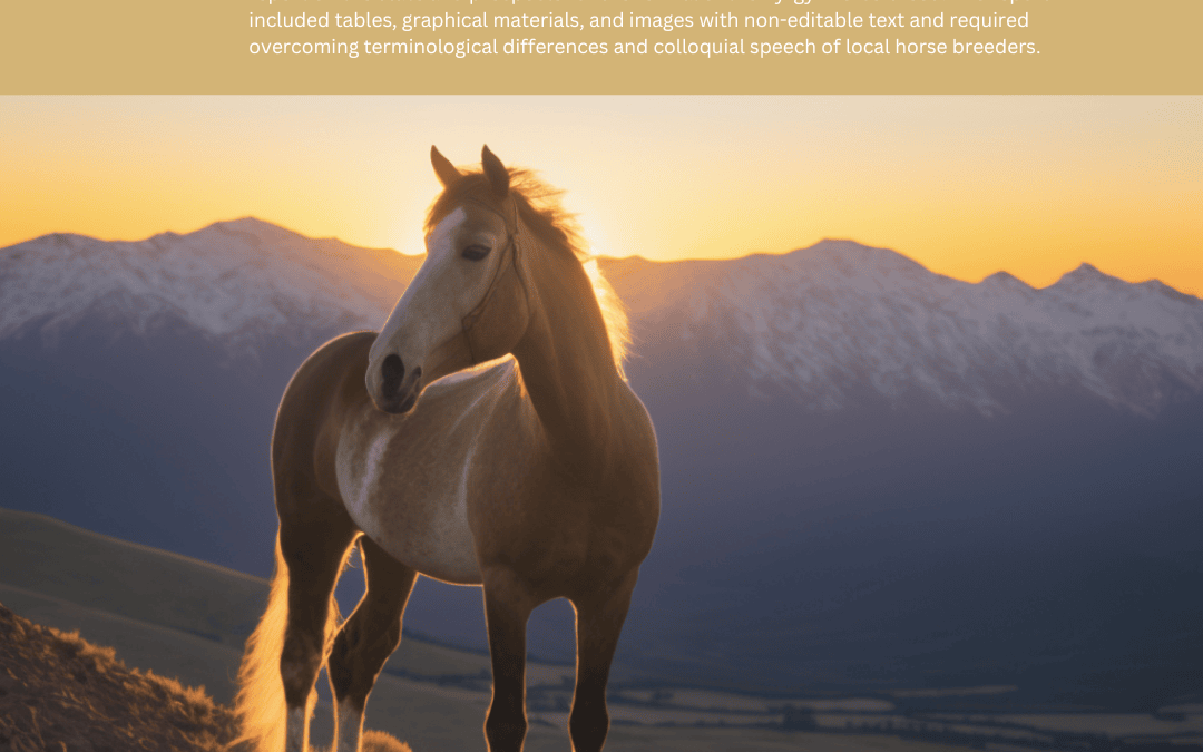 Translation Case Study: Russian-English Translation of “The Kyrgyz Horse” Survey Report